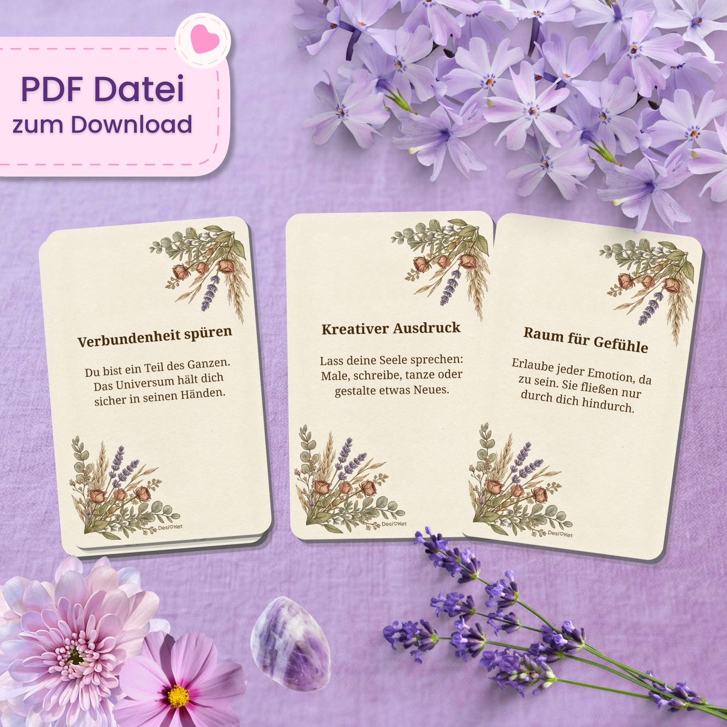 🕯️ Inneres Leuchten Orakel (40 Stück | PDF Download)