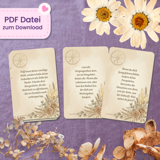 🧭 Wegweiser & Impulse Orakel (35 Stück | PDF Download)