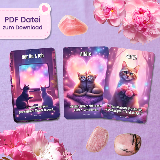 😻 Love Cats Orakel (55 Stück | PDF Download)