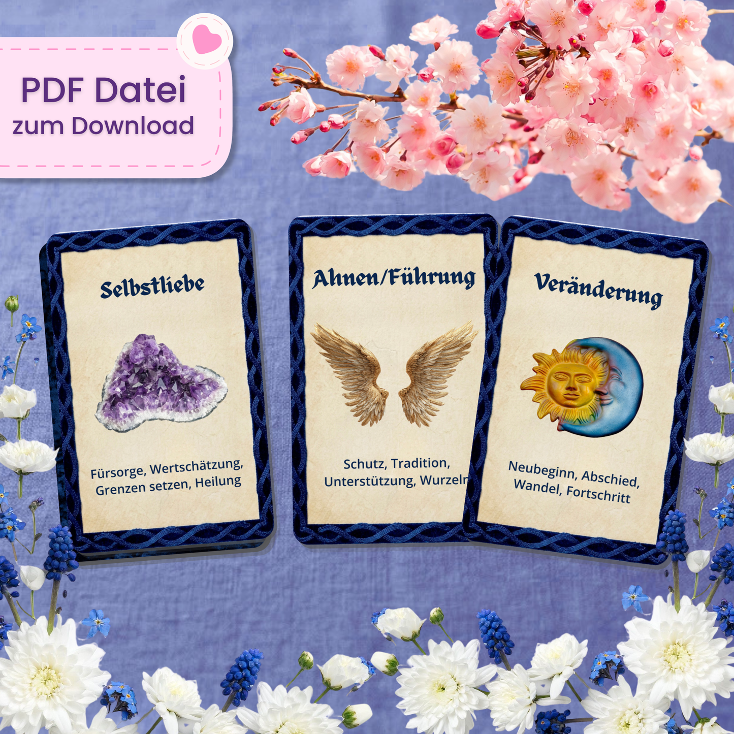 🧭 Fokus Kompass Orakel (32 Stück | PDF Download)