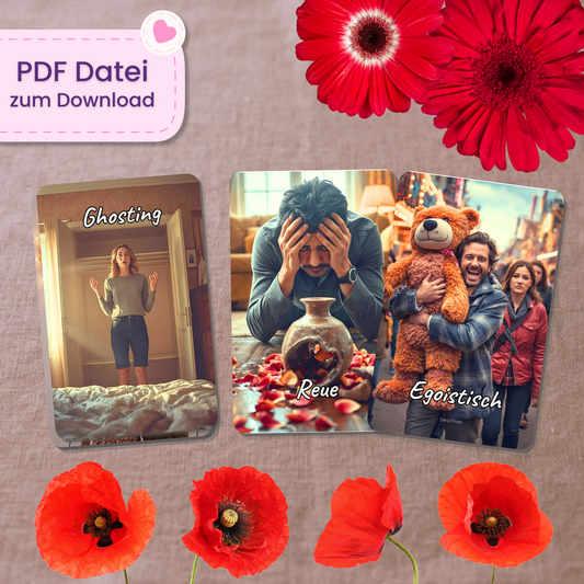 ♥️ 🧭 Herzkompass Orakel (55 Stück | PDF Download)
