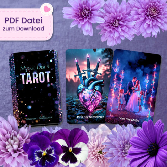 🖤💜 Mystic Dark Tarot (78 Stück | PDF Download)