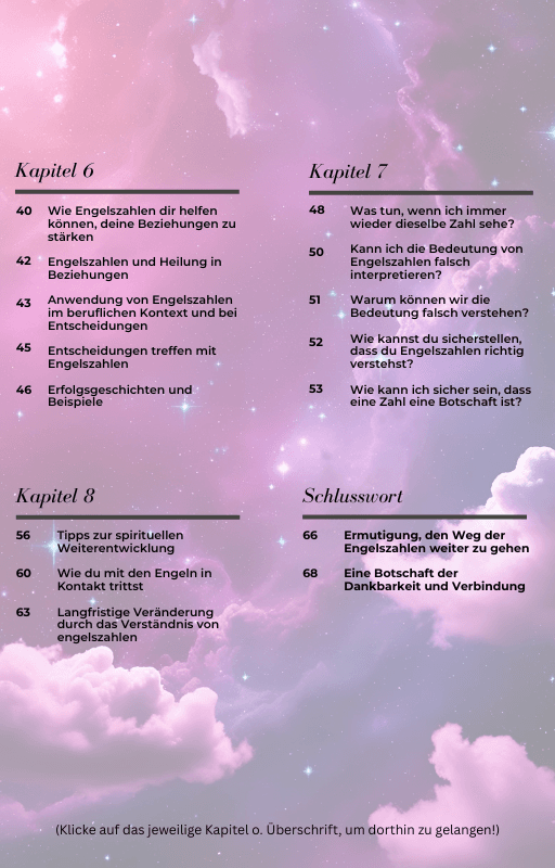 E-Book Engelszahlen Inhaltsverzeichnis 2