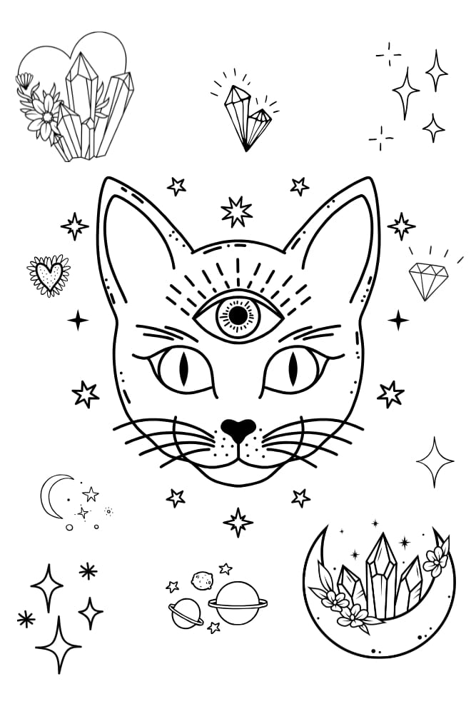 Mystisches Malbuch Motiv 3
