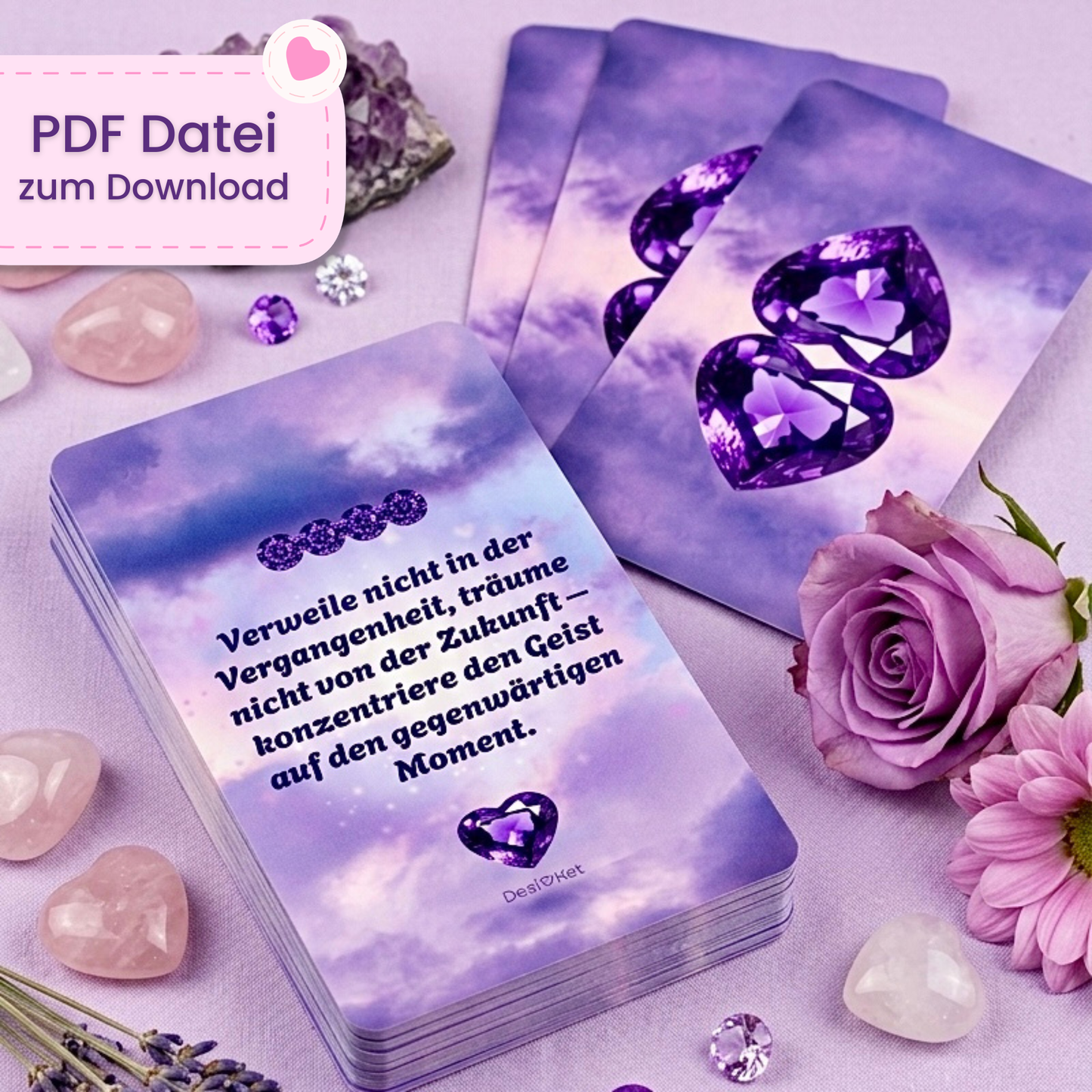 💜💎 Daily Diamond Orakel (45 Stück | PDF Download)