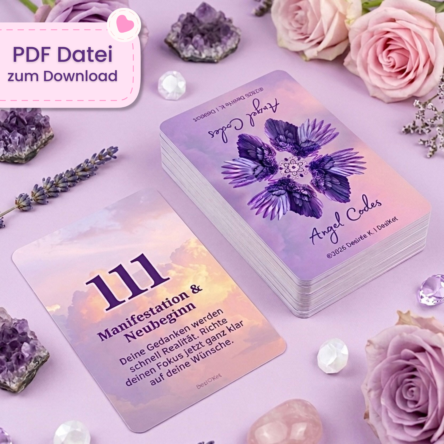 😇 Angel Codes Orakel (54 Stück | PDF Download)