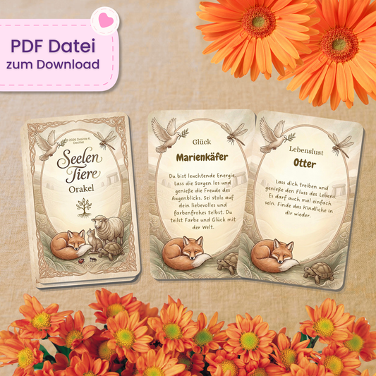 🐢 Seelen Tiere Orakel (35 Stück | PDF Download)