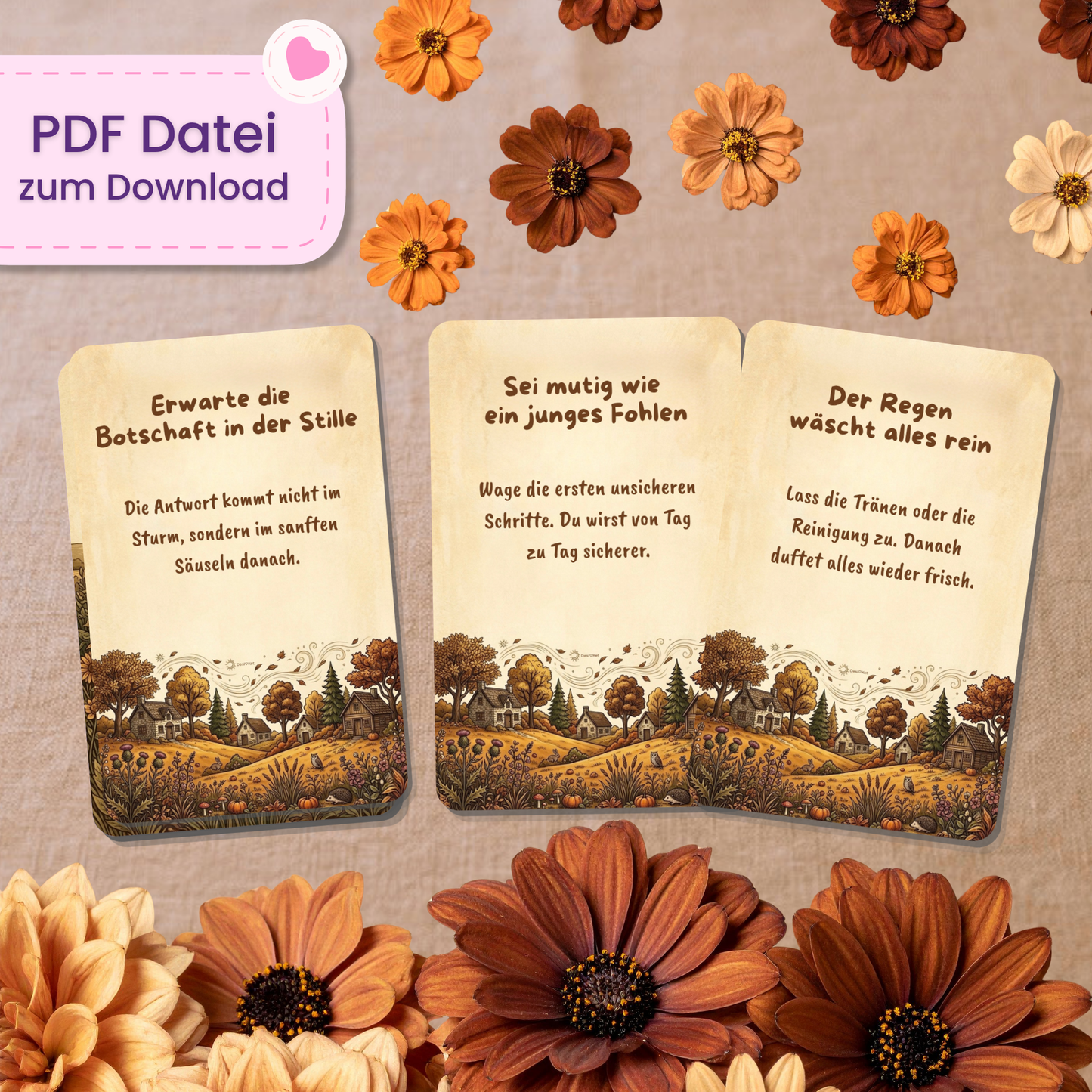 🌬️ Stimmen des Windes Orakel (35 Stück | PDF Download)