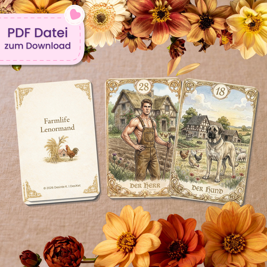 🧑🌾 Farmlife Lenormand Orakel (55 Stück | PDF Download)