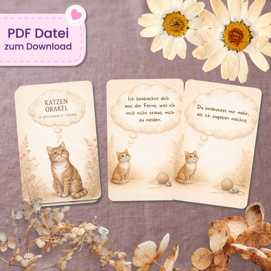 😺 Katzen Orakel (32 Stück | PDF Download)