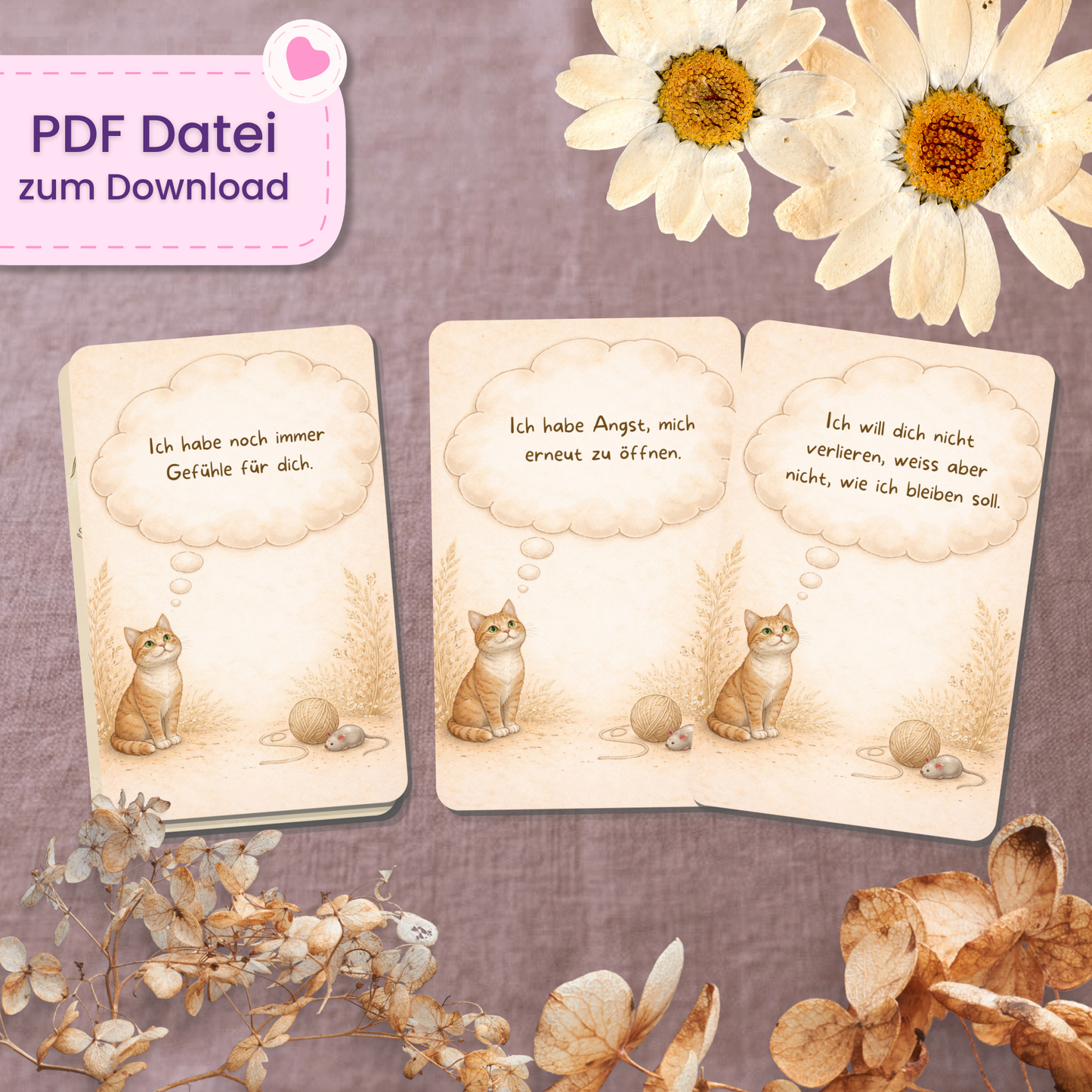 😺 Katzen Orakel (32 Stück | PDF Download)