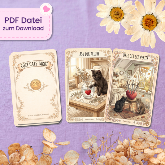 🐱 Cozy Cats Tarot (78 Stück | PDF Download)