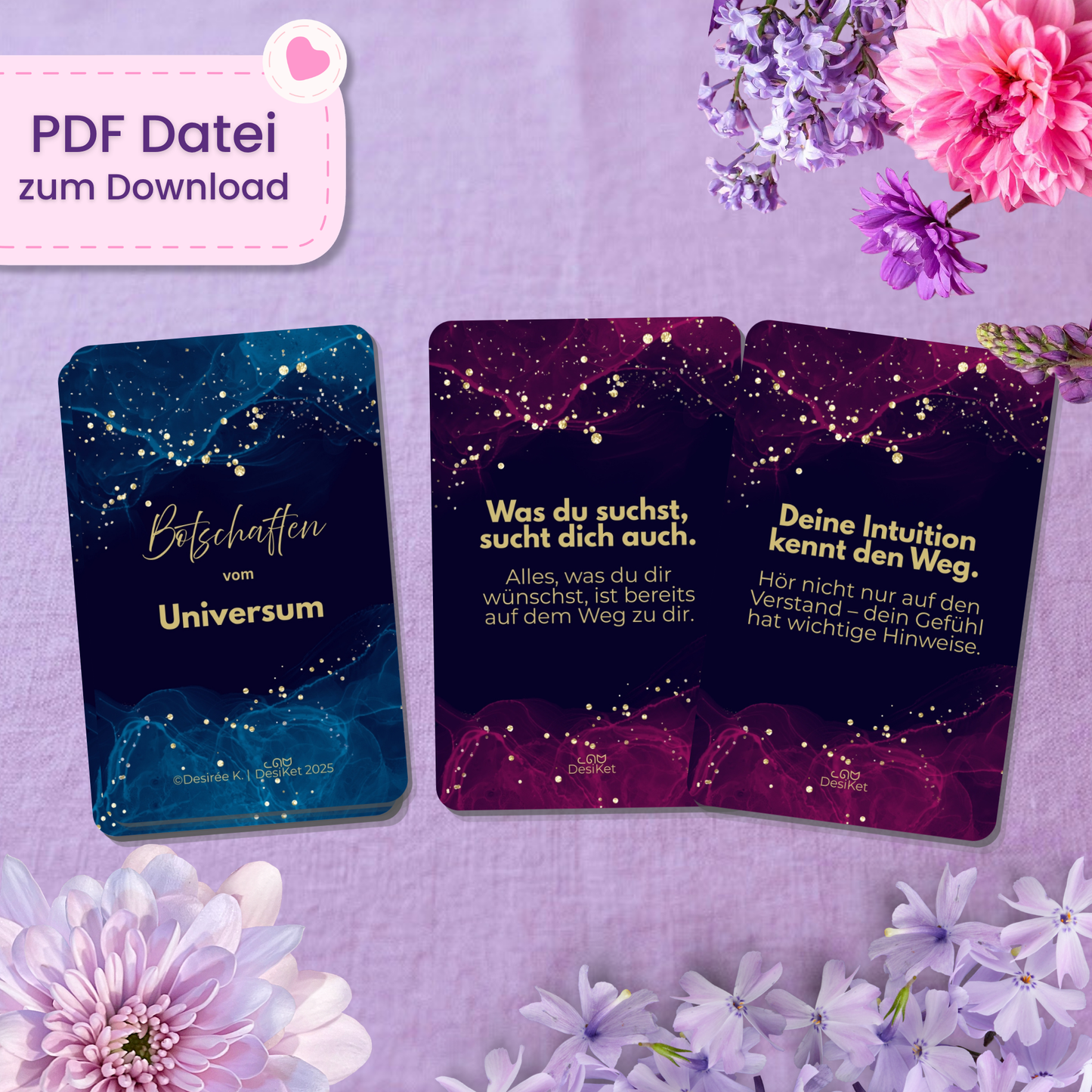 🪐 Botschaften vom Universum Orakel (32 Stück | PDF Download)