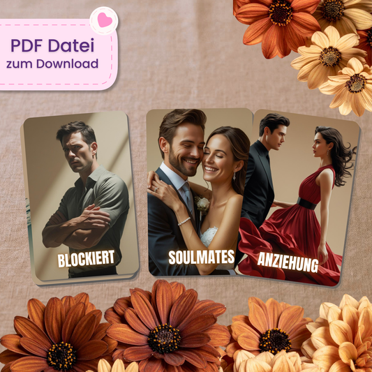 🧡 Herzflüstern Liebes Orakel (32 Stück | PDF Download)