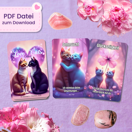 😻 Love Cats Orakel (55 Stück | PDF Download)