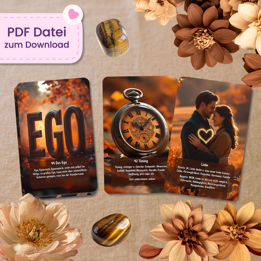 🍂 Fall Lenormand Orakel mit Bedeutung (55 Stück | PDF Download)