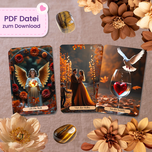 🤎 Fall Tarotkarten (78 Stück | PDF Download)