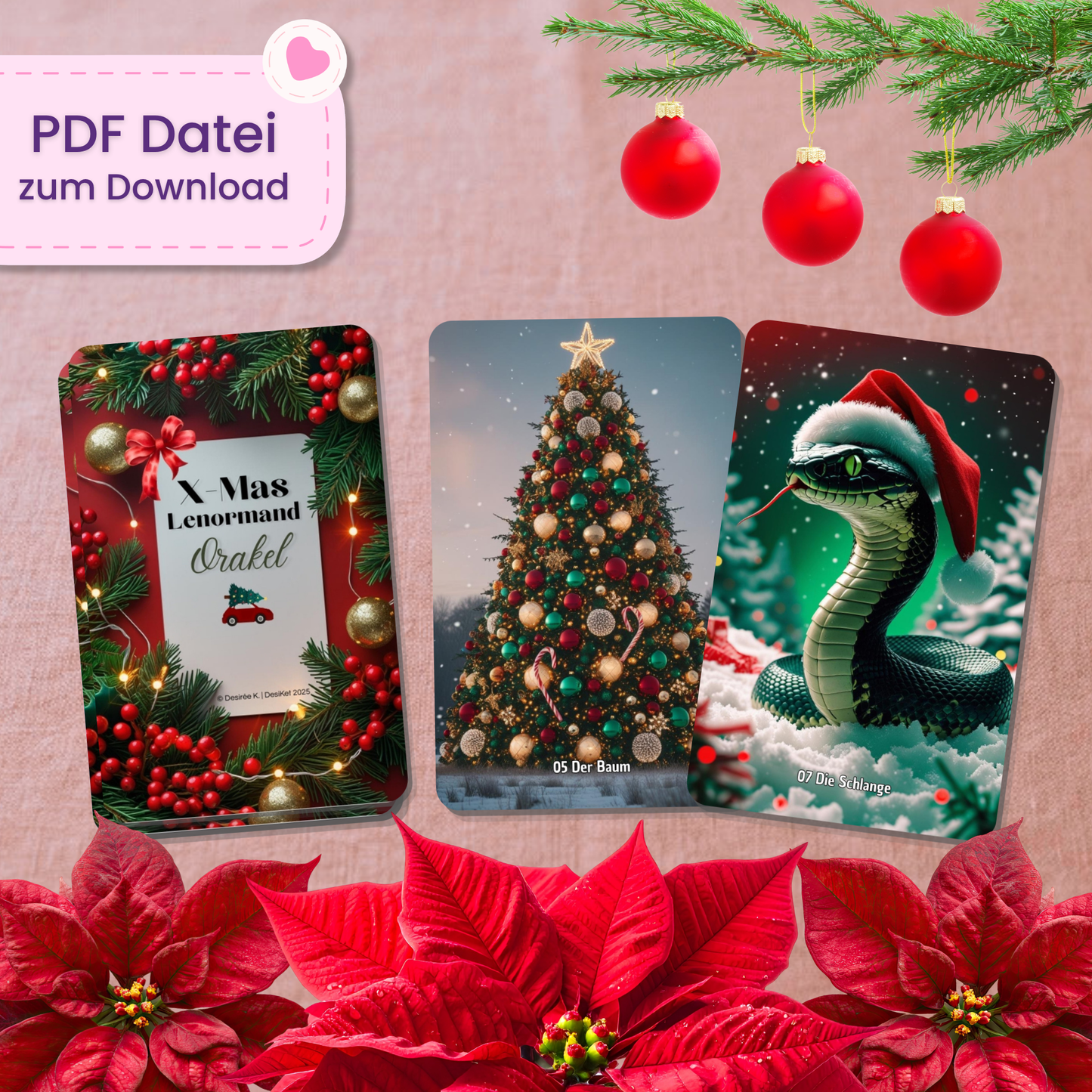 🎄 X-Mas Lenormand (55 Stück | PDF Download)