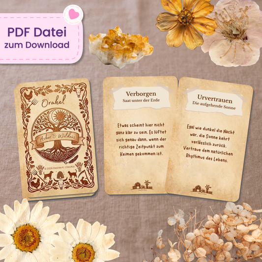🌾 Acker & Wildnis Orakel (40 Stück | PDF Download)
