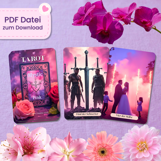 💓 Tarot Mystic Pink (78 Stück | PDF Download)
