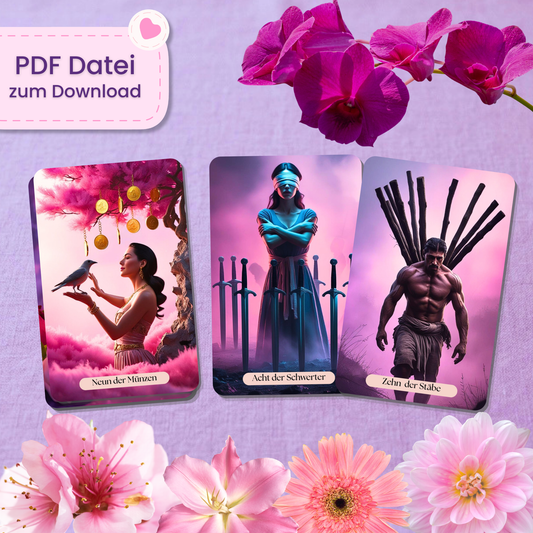 💓 Tarot Mystic Pink (78 Stück | PDF Download)