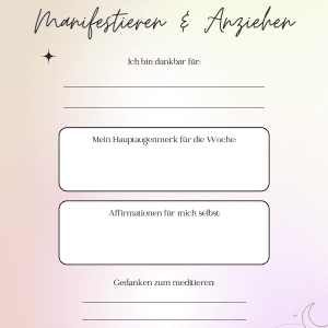 Wochen Manifestations Planer